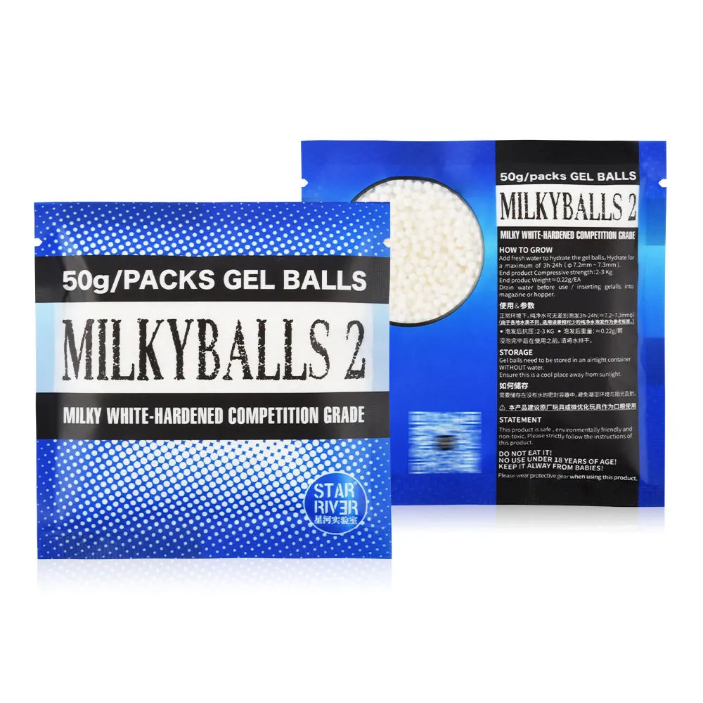 Outdoor Sports 7.2MM Milk Ball 2 Milky White Gel Ball Toy Accessories Water Bullet Adult Leisure CS Game QG736