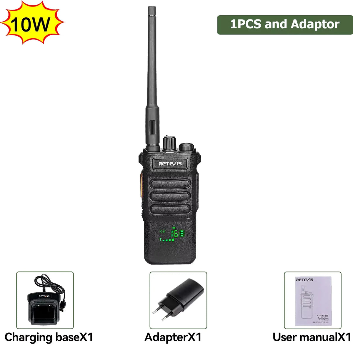 Retevis RT86 Walkie Talkie Professional Two Way Radio Long Range Type-C Communication Radio for Outdoor Business Farm
