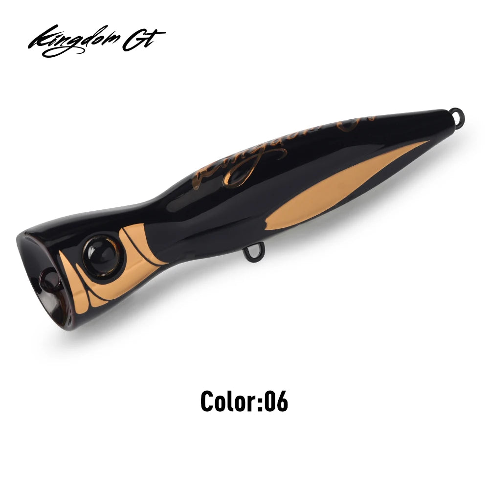 KINGDOM GT Fishing Lure Topwater Popper 60g 85g 160mm 185mm Saltwater Tuna Bluefish Artificial Sea Boat Fishing Hard Bait