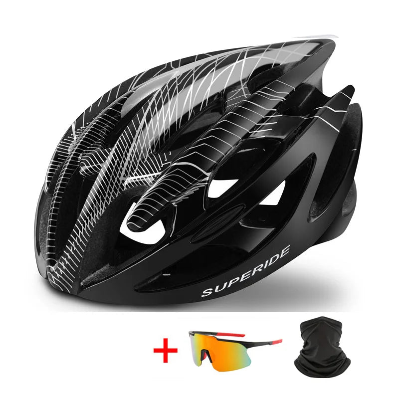 SUPERIDE Ultralight Riding Cycling Helmet In-mold Road Bike Mountain Bike Helmet Men Women MTB Bicycle Helmet