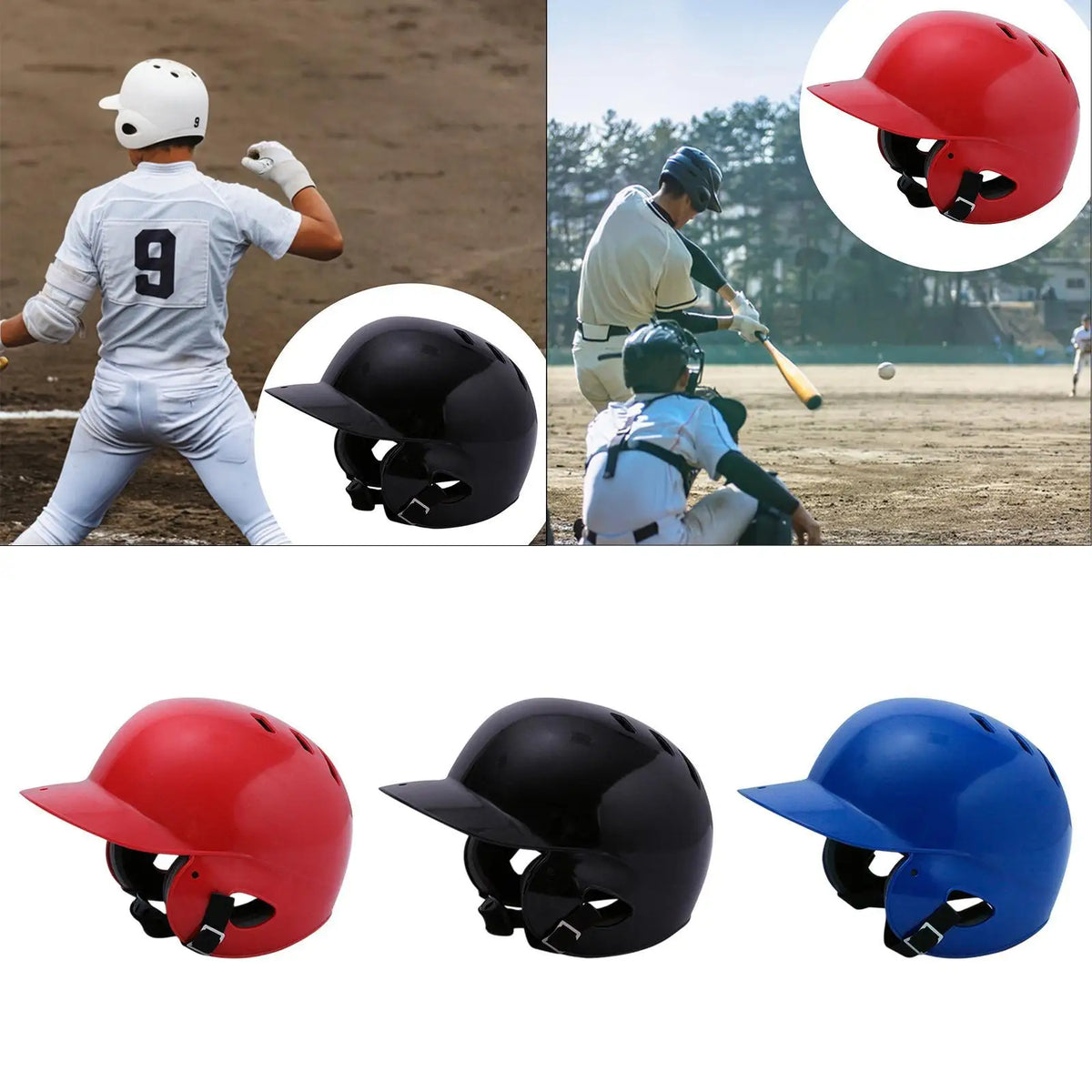 Baseball Batting Helmet Shock Absorbing Breathable Guard Softball Helmet for Game Competition Tournament Match Teenagers