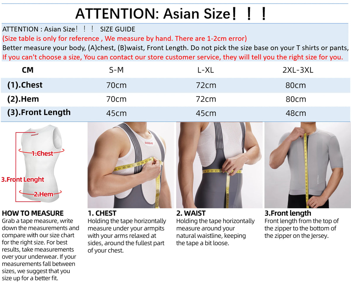 DAREVIE Cycling First Layer Man Small Size Compression Seamless Women Bicycle Cycling Inner Sports Undershirt Bike Base Layer