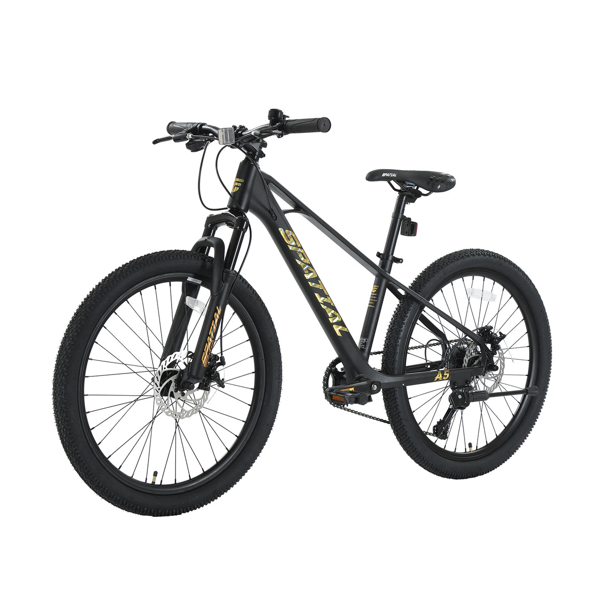 SPATIAL MT24MG 24 Inch Hardtail Mountain Bike, 8-Speed MTB, Bicycle for Teens & Adults, Lightweight Magnesium Alloy Frame, Suspension Fork, Front & Rear Disc Brakes