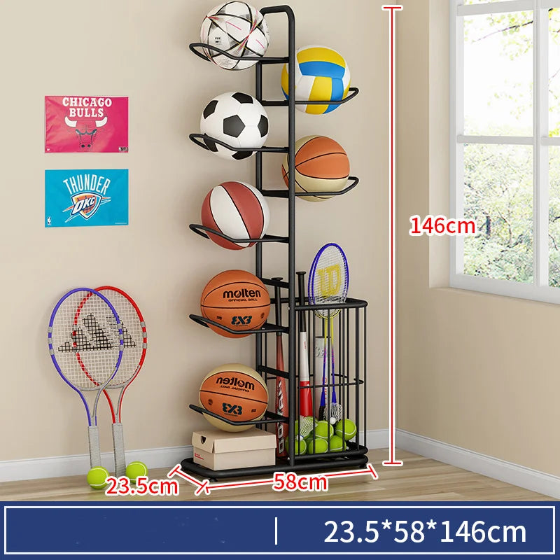Indoor Children Basketball Storage Rack Put Ball Football Storage Basket Placed Rack Kindergarten Volleyball Stand Holder Space