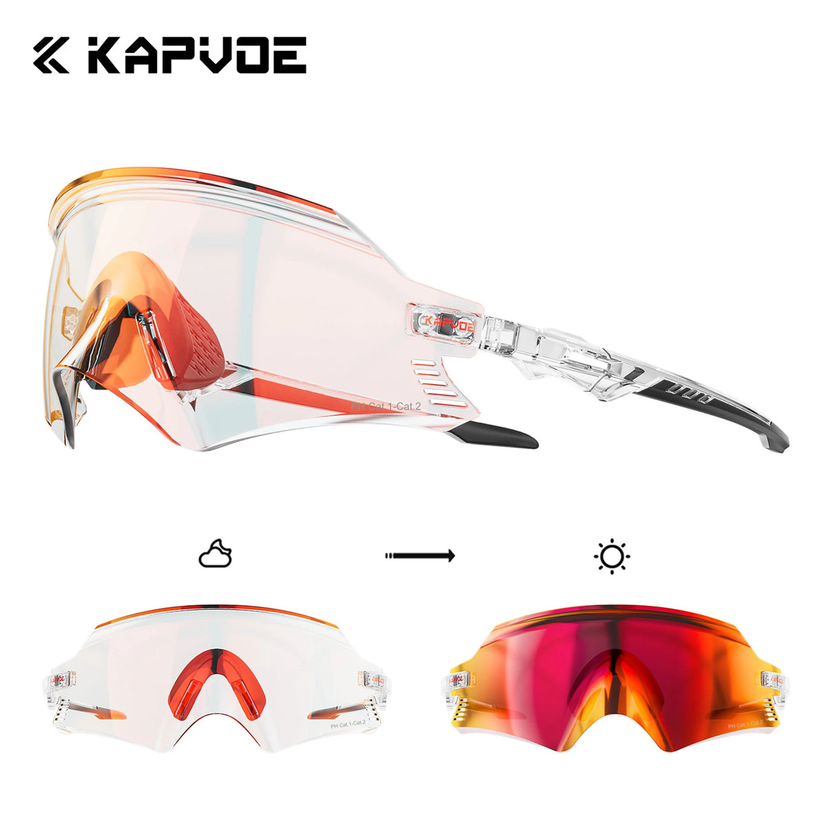 Kapvoe Ski Sunglasses MTB Bike Glasses Riding Snow Goggles Ski Sports Eyewear for Man Women Cycling Glasses Skiing Eyewear