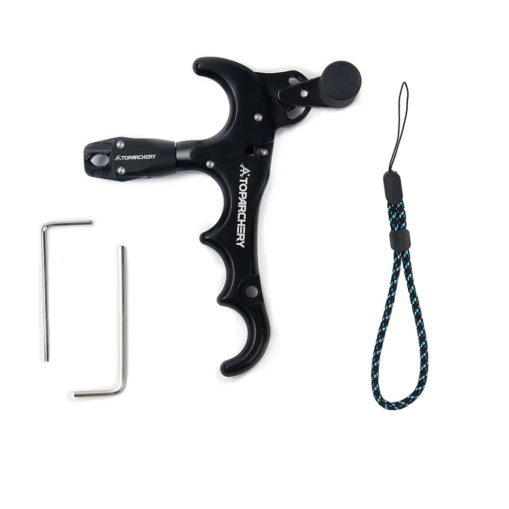 1pc Archery Compound Bow Release Aluminum Alloy Thumb Trigger 360 Degree Rotation Shooting Accessories