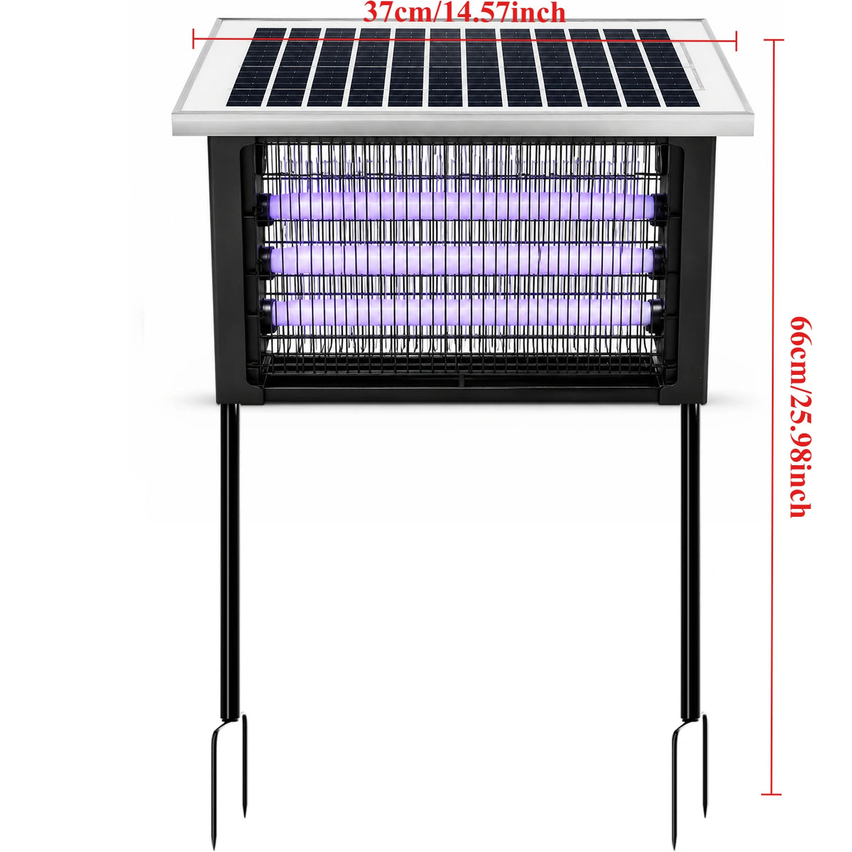 Powerful Large Solar Bug Zapper Outdoor Rechargeable Mosquito Zapper with High Powered, Waterproof Solar Bug Zapper for Patio