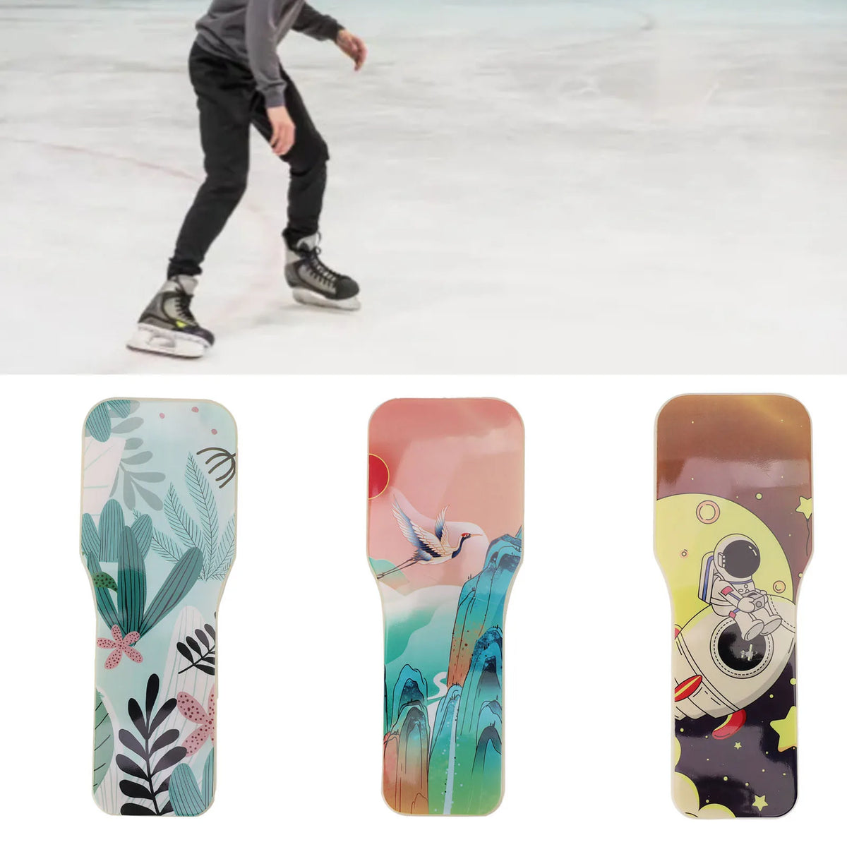 Ice Skating Warm Up Tool Lightweight Plastic Stylish Balance Training Ice Skating Turning Board Portable for Practice