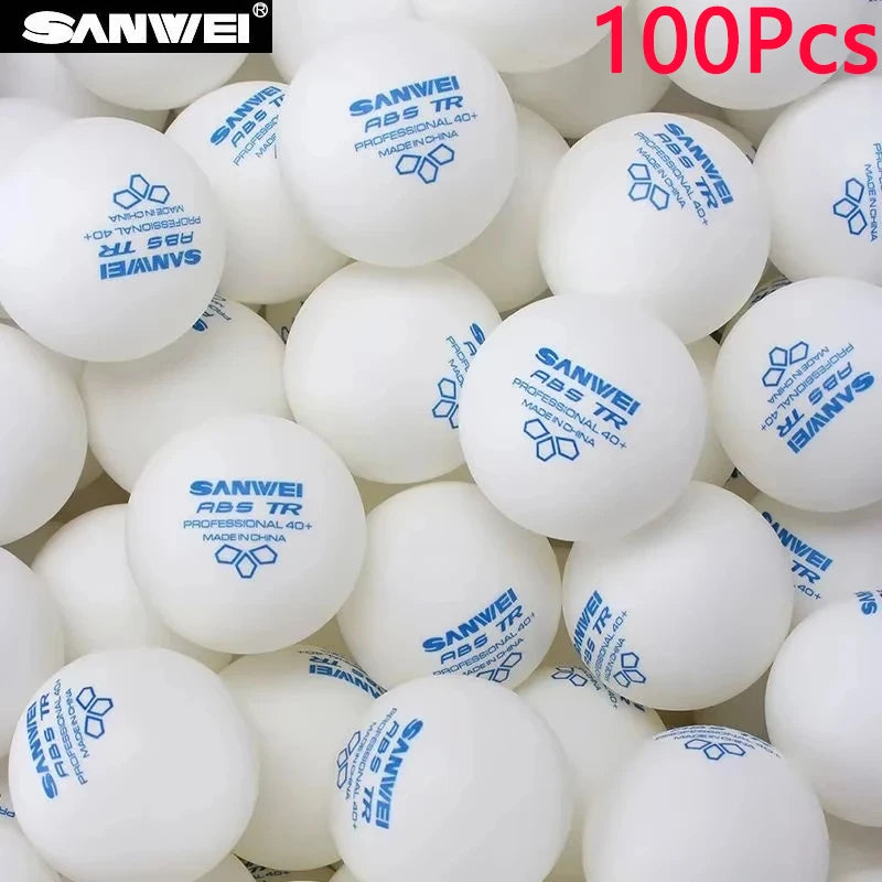 Original SANWEI Table Tennis Balls ABS New Material Professinal 40+ Seamed Ping Pong Balls for Competition & Training Durable