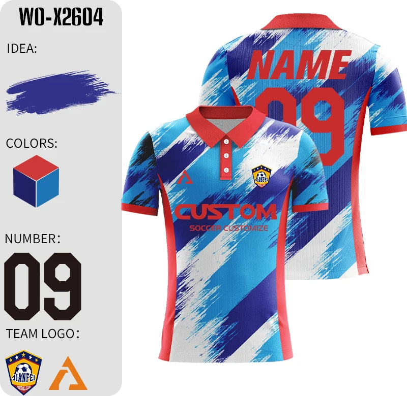 Custom Full Sublimation Player Version Football Jerseys Long Short Sleeve Football Shirt Breathable Training Soccer T Shirt Men
