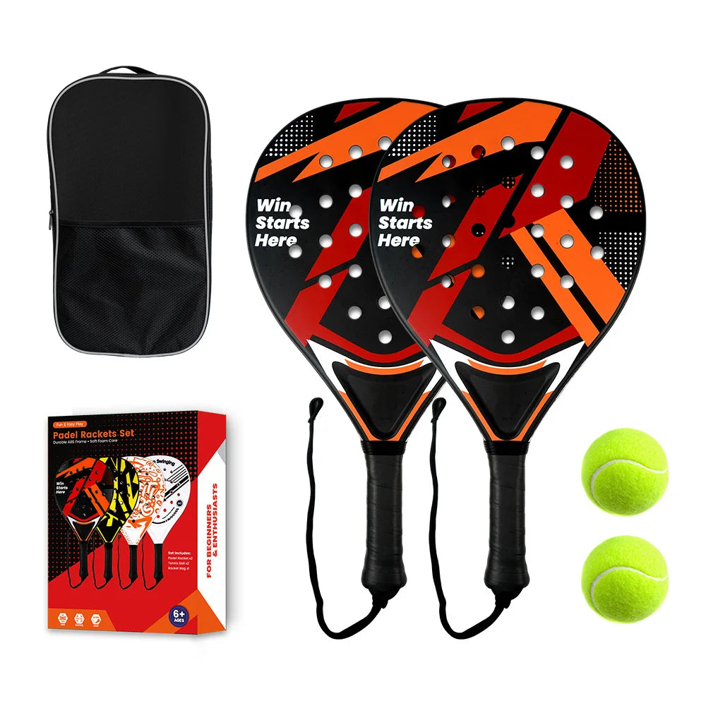 Budget-Friendly Padel Tennis Racket for Beginners Intermediates Durable Anti-Vibration Handle Plastic Grip