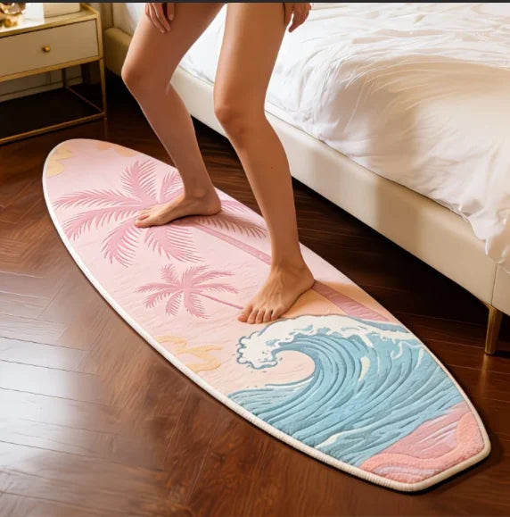 Surfboard Shape Bedside Floor Mat Creativity Carpets for Living Room Thick Plush Bedroom Decor Carpet Fluffy Soft Cloakroom Rug