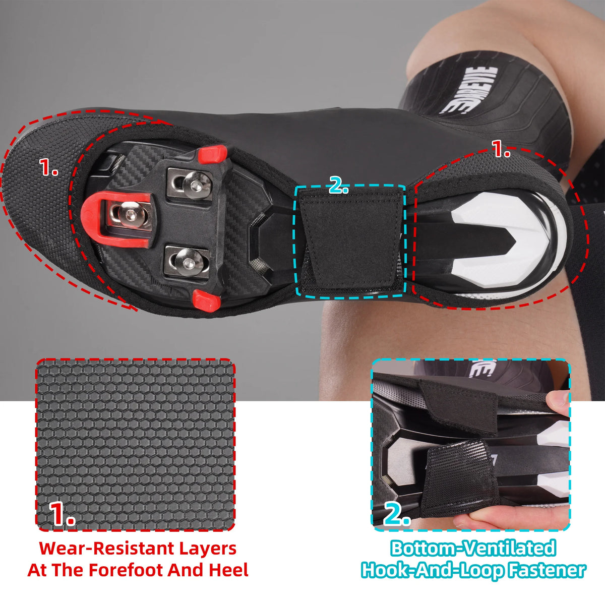 DAREVIE AERO Cycling Shoes Cover Anti-Slip Waterproof Aero Overshoes Cycling Windproof Aero Bike Shoes Cover Bicycle Accessories