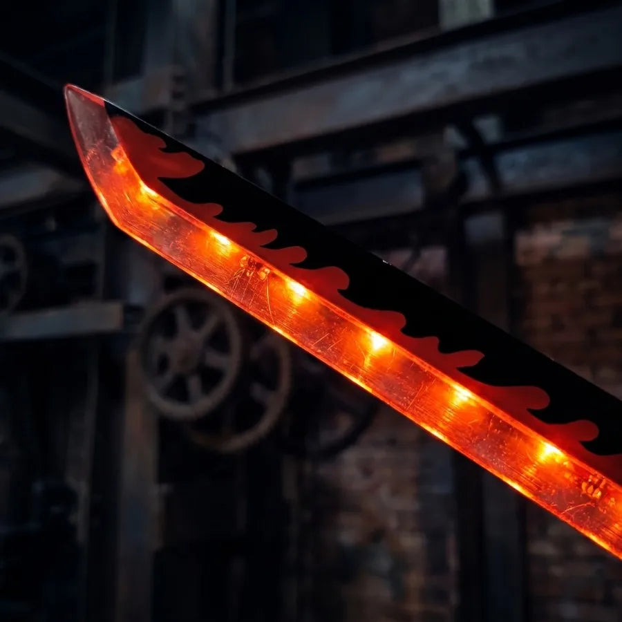 40inch Luminous Kyoujurou Katana Kimetsu No Yaiba Anime Demon Slayer Cosplay Prop Light Sword Real Size Japanese Katana Toy Gift