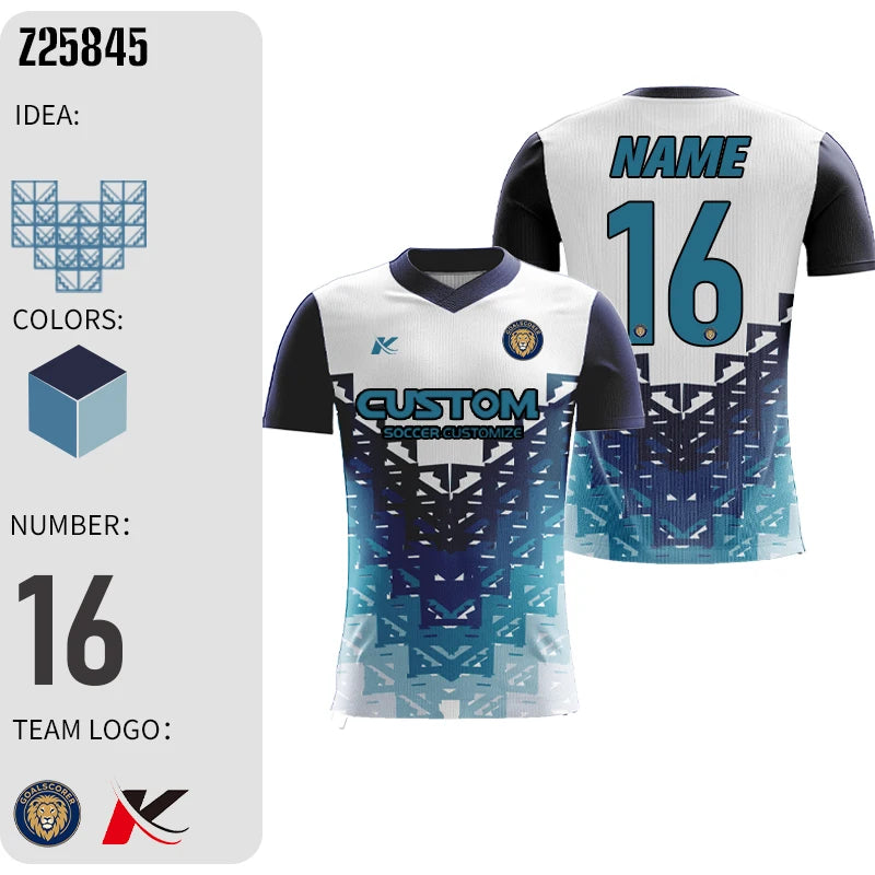 Wholesale Football Jersey Custom Shirt Sublimation Embroidery Logo Team Soccer Shirts Men Training Sportswear Jersey Top Z259049