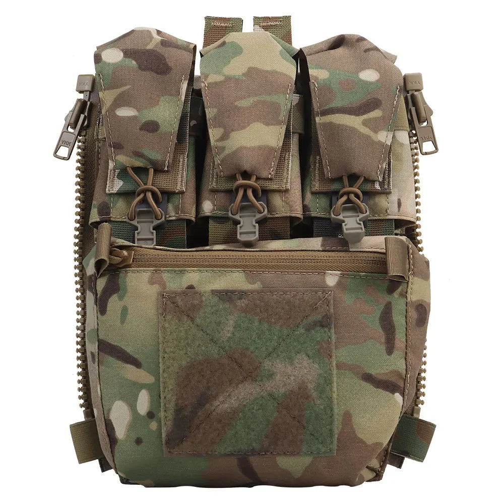 V5 FCPC Back Panel Zipper on Backplate Airsoft Vest Expansion Bag Triple Pouch Plate Carrier Tactical Supplement Accessories