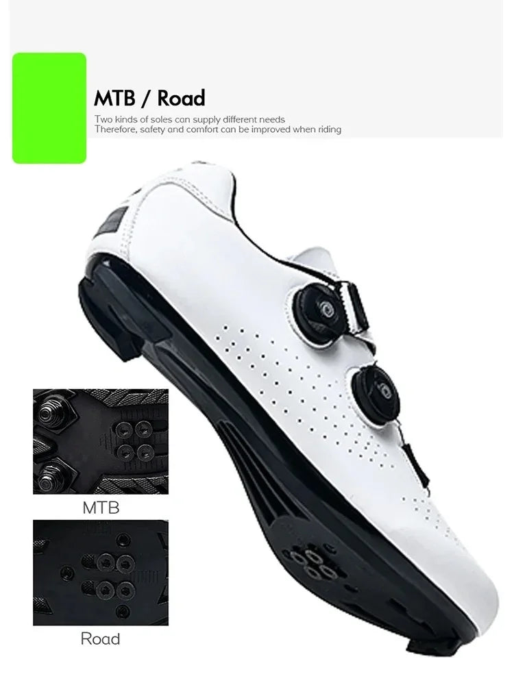 SPD Road Cycling Shoes, Mountain Off-Road MTB, Comfortable And Non-Slip, Unisex For Road Racing And City Commuting 37-46