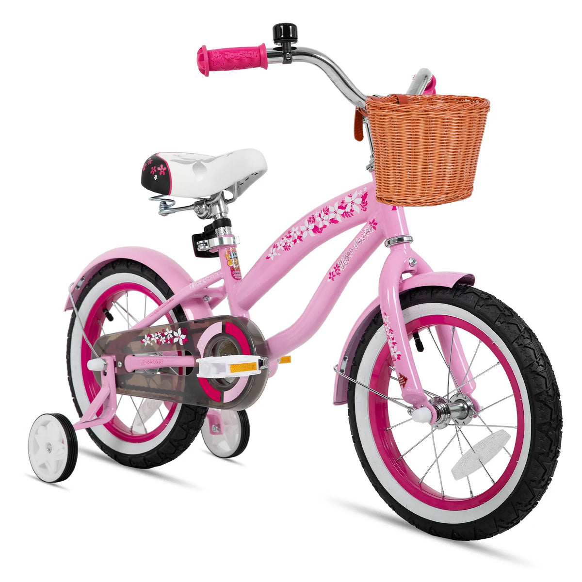 JoyStar Kids Cruiser Bike 12' 14' 16' Training Wheels Coaster Brake Adjustable Seat Fenders for Girls & Boys 2-7 Years