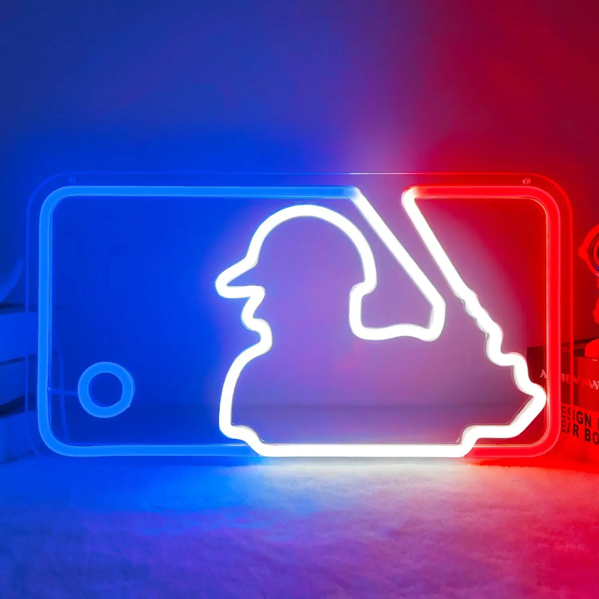 Dimmable Baseball Neon Lights for Wall. Ideal for Boys' Rooms, Sport Clubs, Bars. A Cool Light - Up Wall Art Decoration.