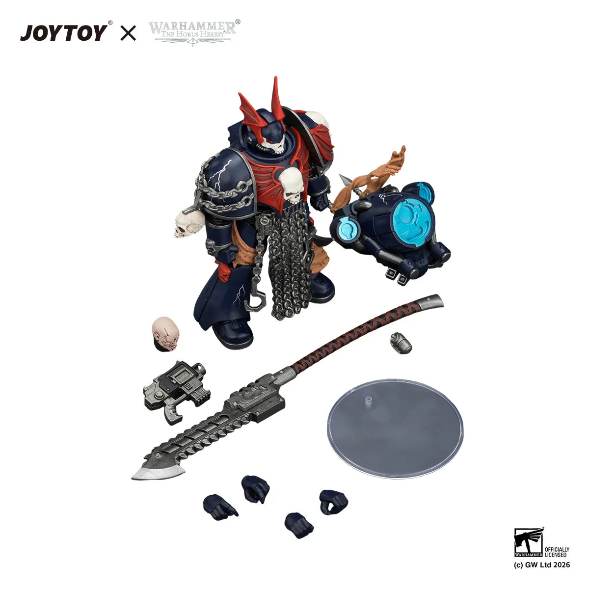 JOYTOY Warhammer 40K Action Figure 1/18 Night Lords Legion Praetor with Jump pack figures Toys