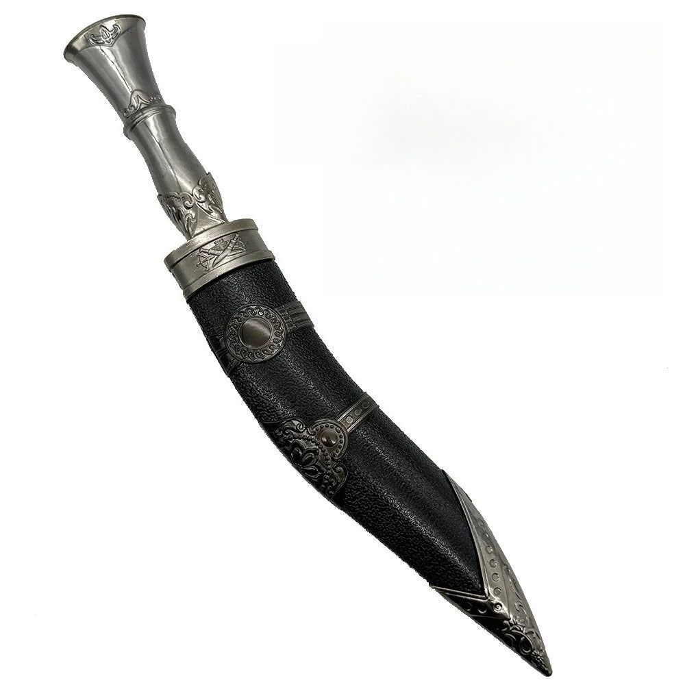 38cm Nepalese Kukri Uncut Blade Machete Weapons Model High Quality Desktop Display Ornaments Collection Birthday Gift for Boys