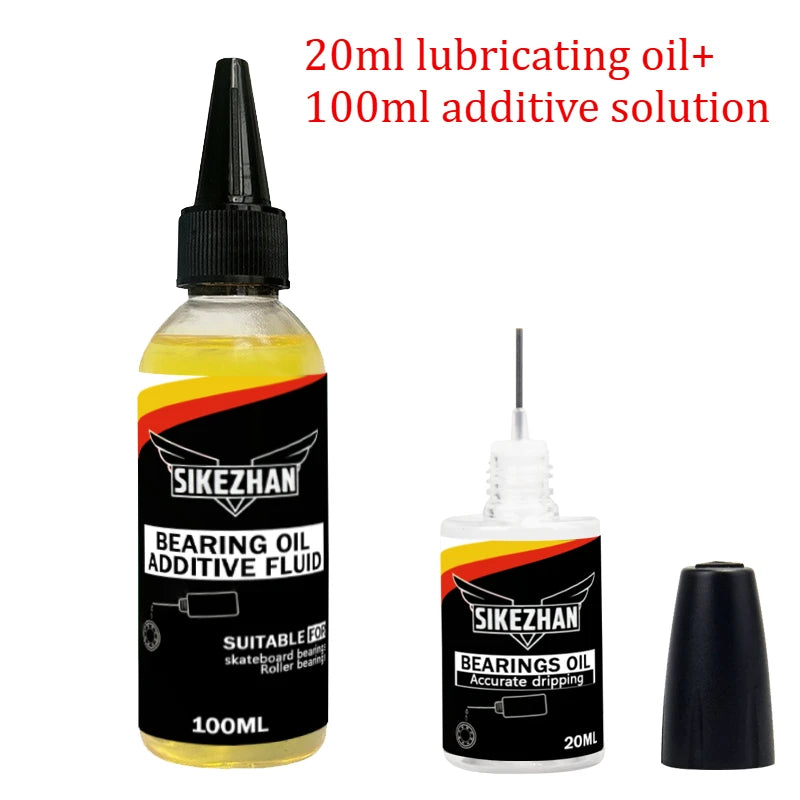Roller Skate Oil & Skateboard Bearings Lube, Anti-Rust Liquid Lubricant Maintenance with Precise Dripper Bottle for Longboards