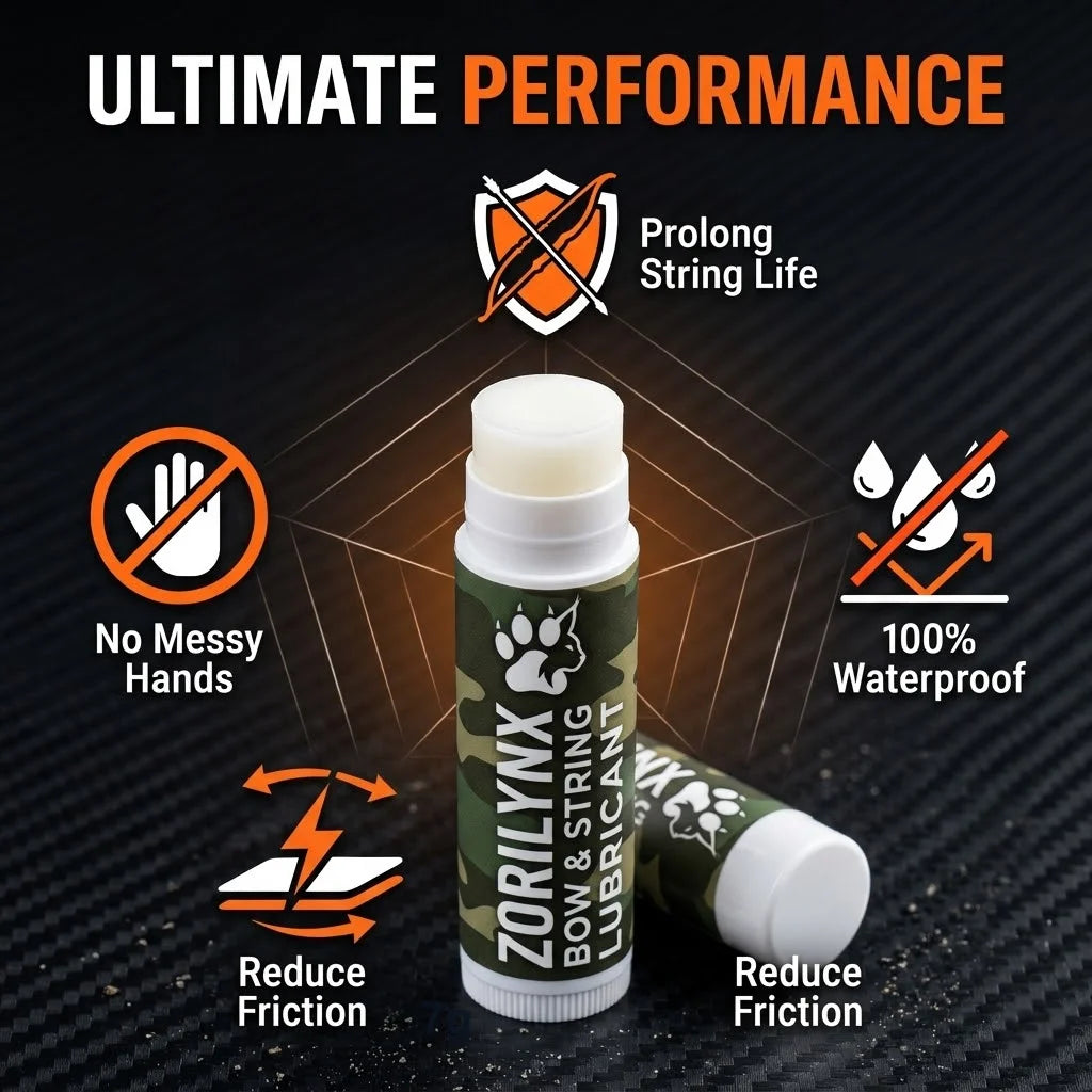 ZORILYNX Archery Bow String Wax Stick Waterproof Lubricator for Longbow Compound Bow Crossbow Prevents Fraying & Conditions