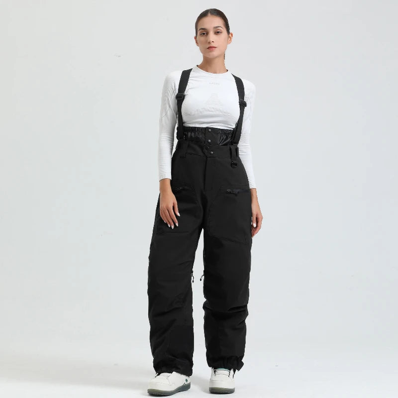 New Ski Pant Solid Snow  Women Windproof Waterproof Snow Pants Warm Breathable Thickened Winter Outdoor Snowboarding Trousers