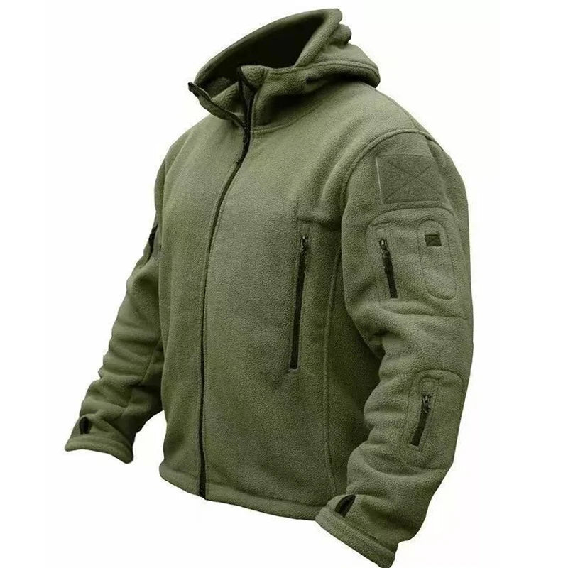 Men's Autumn Winter Military Sweatshirt Fleece Jackets Tactical Pullover Casual Hiking Camping Climbing Trekking Windproof Coat
