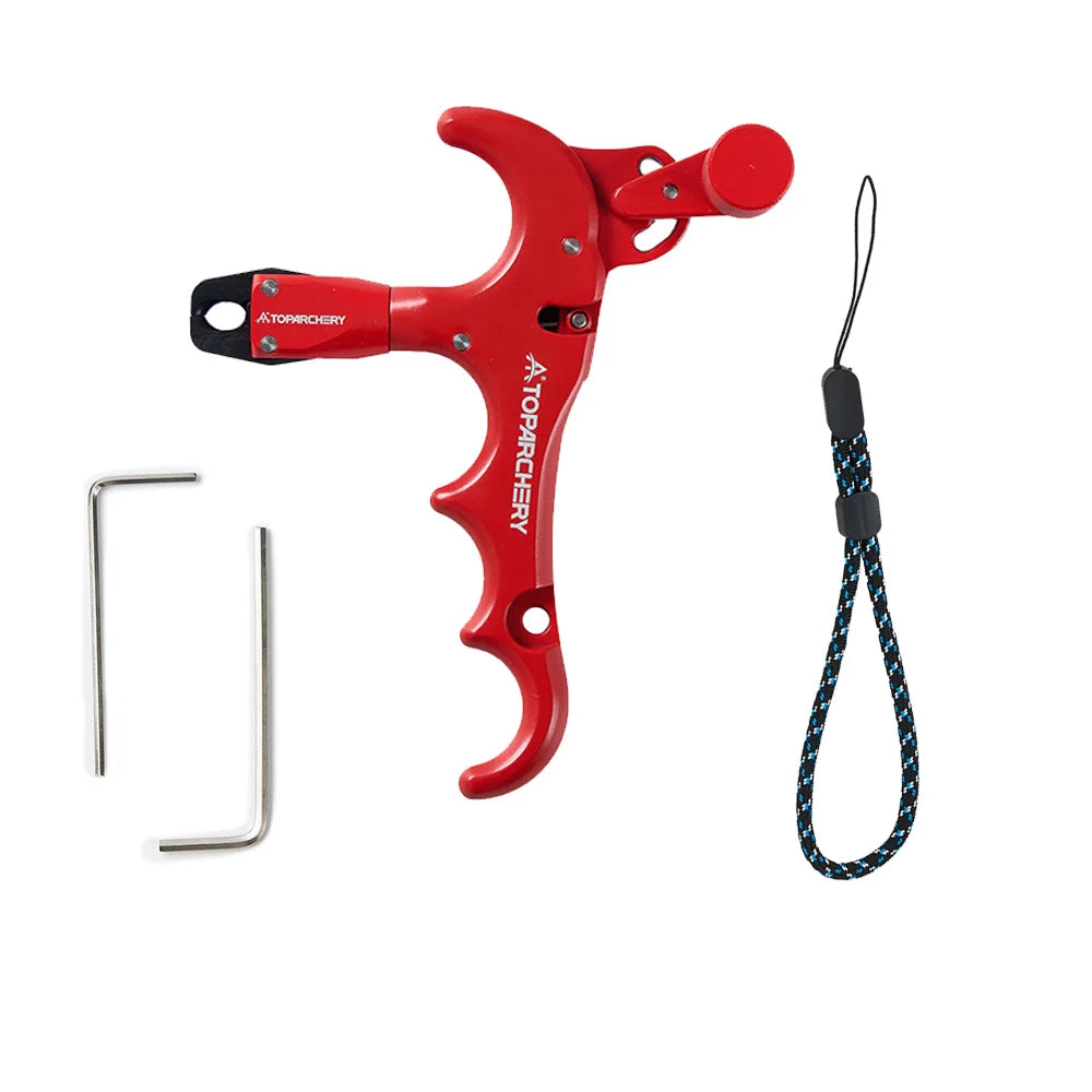 1pc Archery Compound Bow Release Aluminum Alloy Thumb Trigger 360 Degree Rotation Shooting Accessories