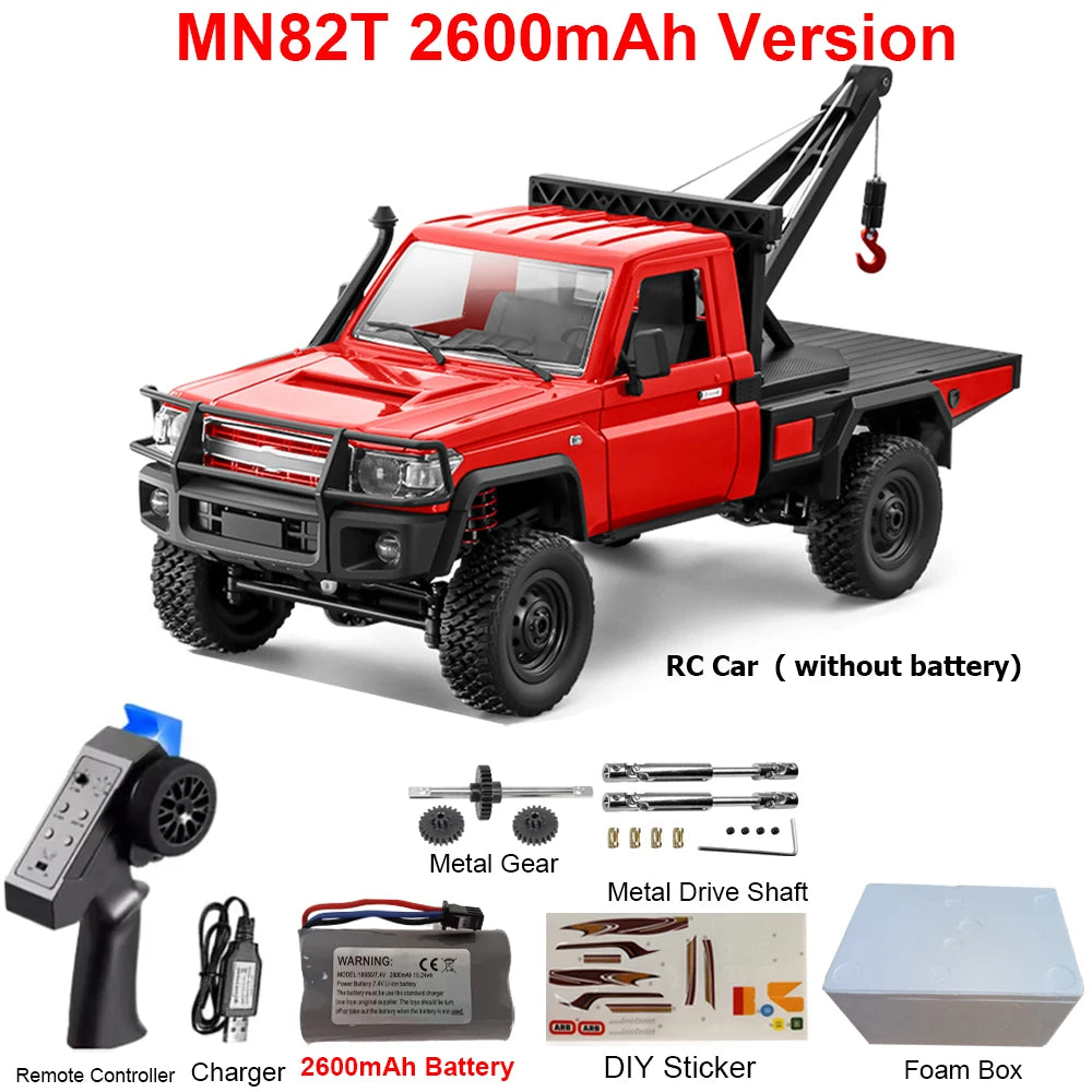 MN82 MN82PRO MN82S MN82T RC Car 1/12 4WD 2.4G Remote Control Car Climbing Off-road RC Crawler LED Light Truck RC Toys As Gift
