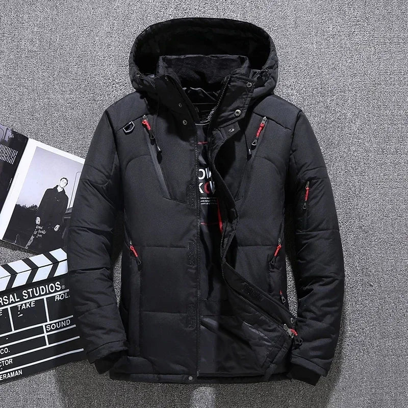 New Thermal Winter Skiing Down Jacket Ski Suit Men Snowboard Bibs Pants Warm Set Male Snowmobile Clothing For Wear Overalls