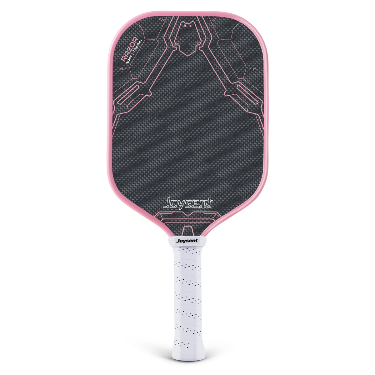 Joysent Pickleball Paddle Titanium Carbon Fiber Weave Surface Pickleball Racket For Spin&Control 16mm PMI Gen4 Core Thermoformed