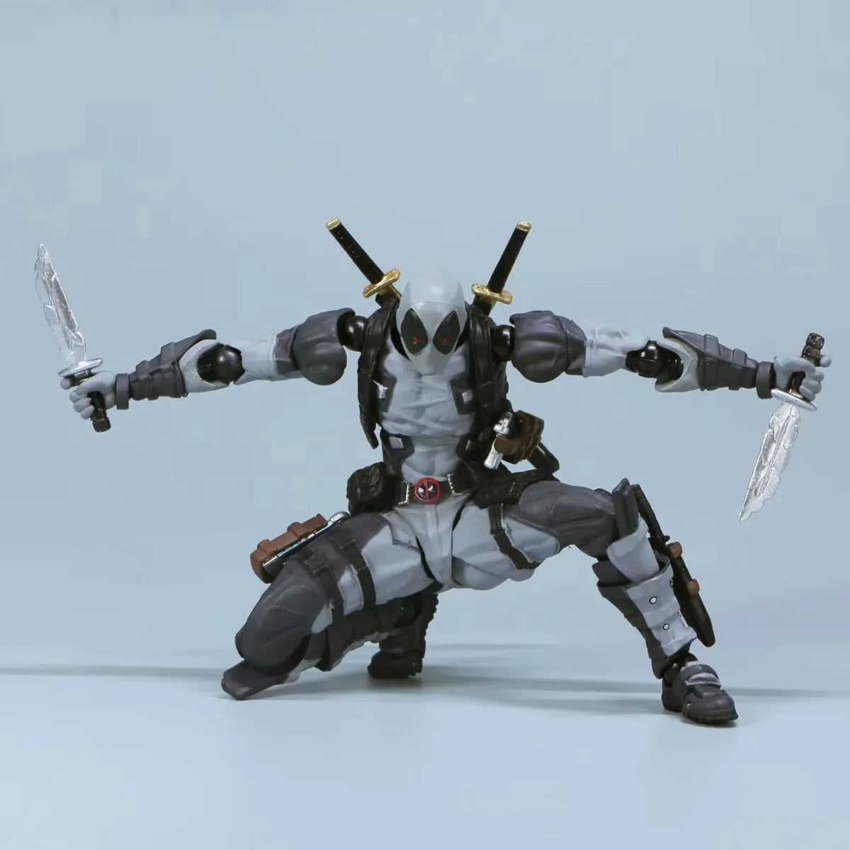 AMAZING YAMAGUCHI Deadpool 2.0 Grey Action Figure Mutants Joint Movable KAIYODO Wade SHF Model Movie Toys  Gift