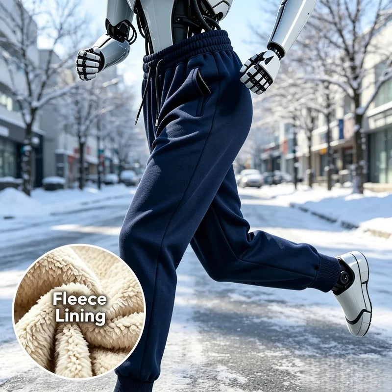 Jogging Pants Men'S Long Pants Men's Casual Pants Winter Sports Suits Thick Fleece Sports Pants Warm Long Pants Fleece-Lined