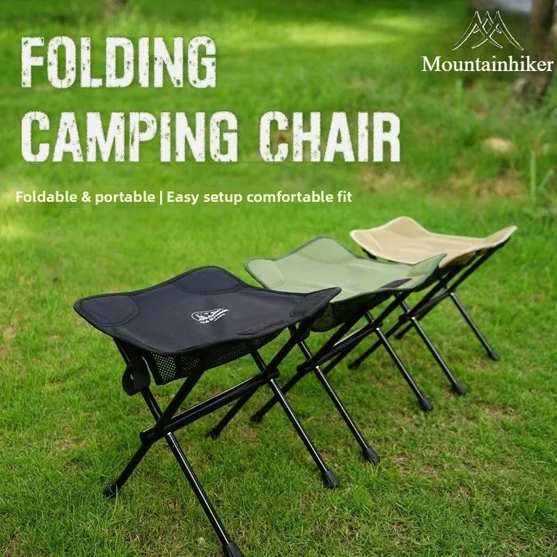 MOUNTAINHIKER Outdoor Ultralight Folding Camping Chair Hiking Travel Foldable Fishing Portable Aluminum Alloy Beach Moon Chair