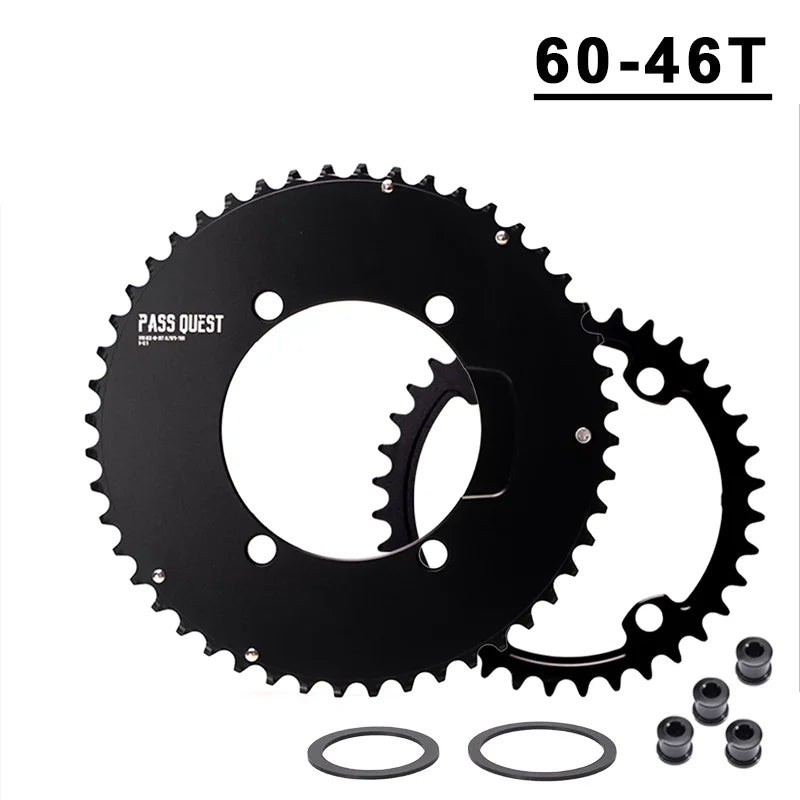 110 Bcd Chainring For Geoid Pm500 Power Meter 4 Bolt Chainring 46 33 50 34t 52 36 53 39 54 40 Aero Chainring 110bcd Double Plate