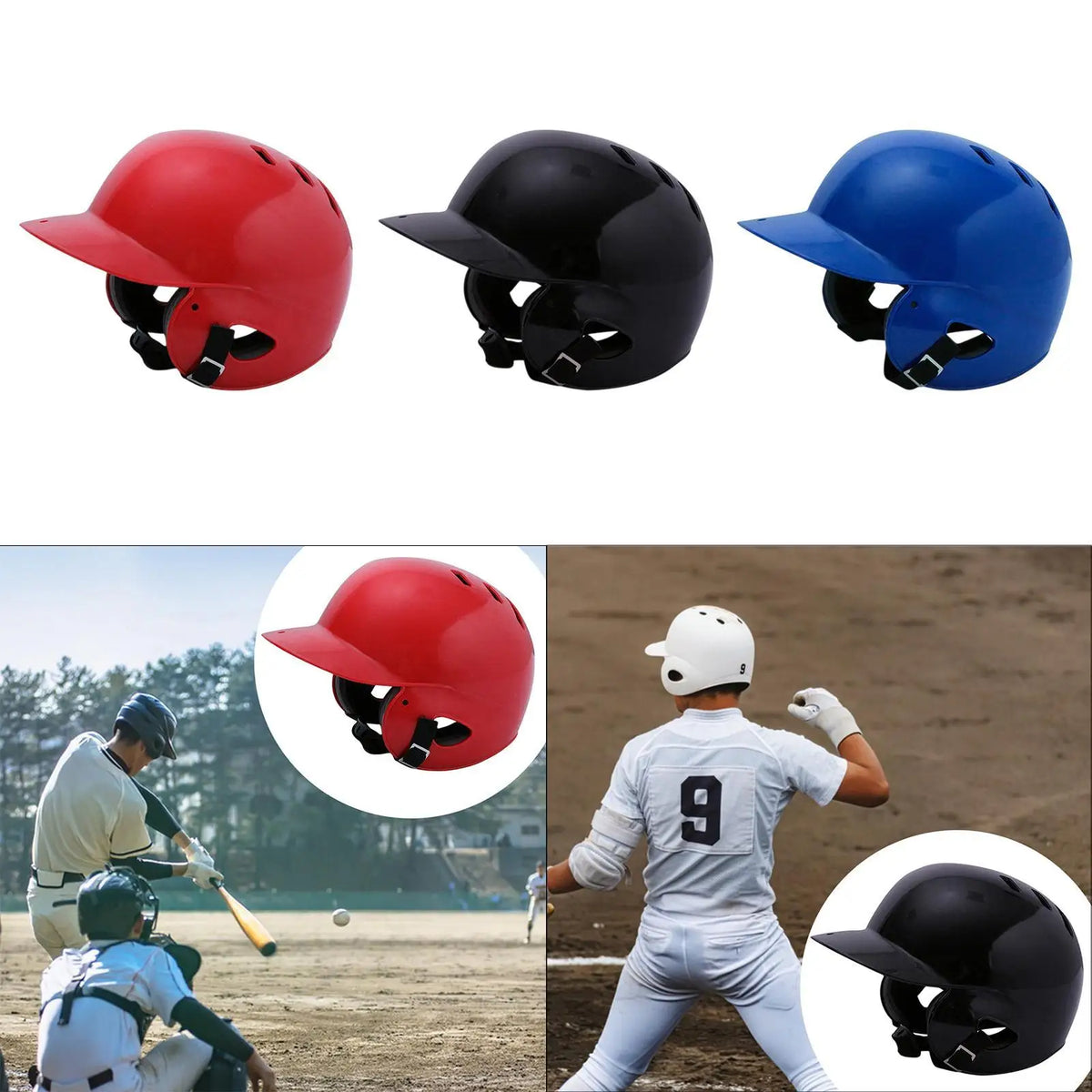 Baseball Batting Helmet Shock Absorbing Breathable Guard Softball Helmet for Game Competition Tournament Match Teenagers
