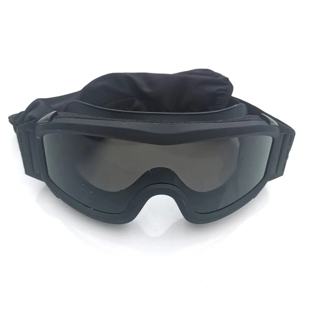 Military Tactical Goggles Windproof Airsoft Paintball Glasses Men's Women War Game Glasses Camping Hiking Sand Prevention UV400