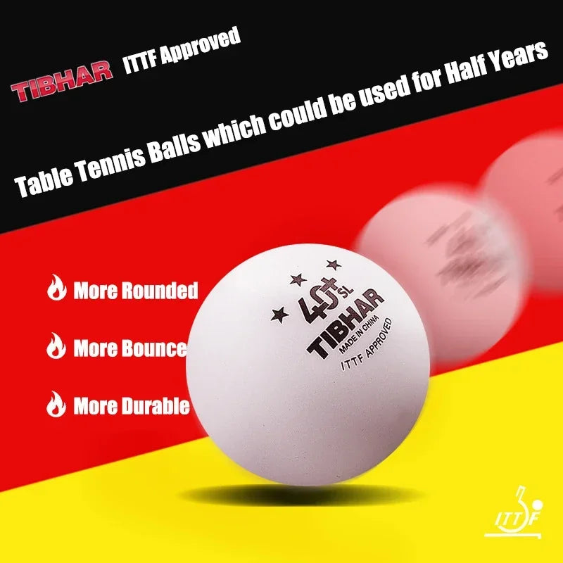 TIBHAR 3-Star Seamless Ping Pong Balls 40+ New Plastic ITTF Approved Professional Table Tennis Ball for Training Competitions