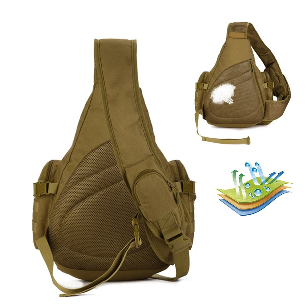 Tactical Sling Bag 14" Laptop Waterproof Molle Travel Backpack Camping Hiking Hunting Sport Sports Bags Rucksack 20-35L
