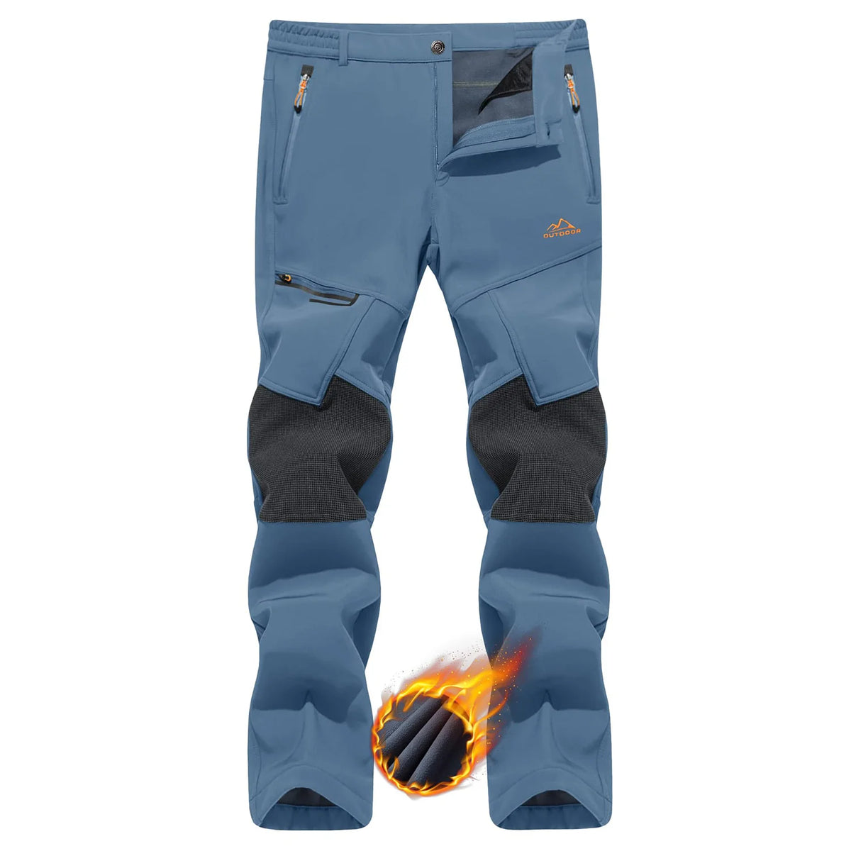 TACVASEN Winter Thicken Fleece Hiking Pants Men Warm Thermal Pants Windproof Outdoor Fishing Camping Mountain Ski Pants Trousers