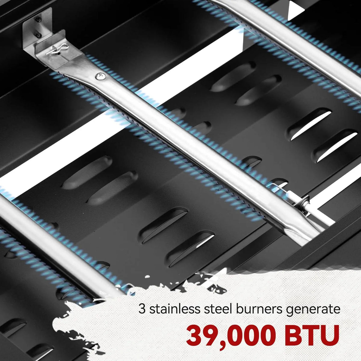 28in 3-Burner Propane Gas Griddle with Foldable Side Shelves 492sq.in Cooking Surface for Camping Tailgating Outdoor, Custom