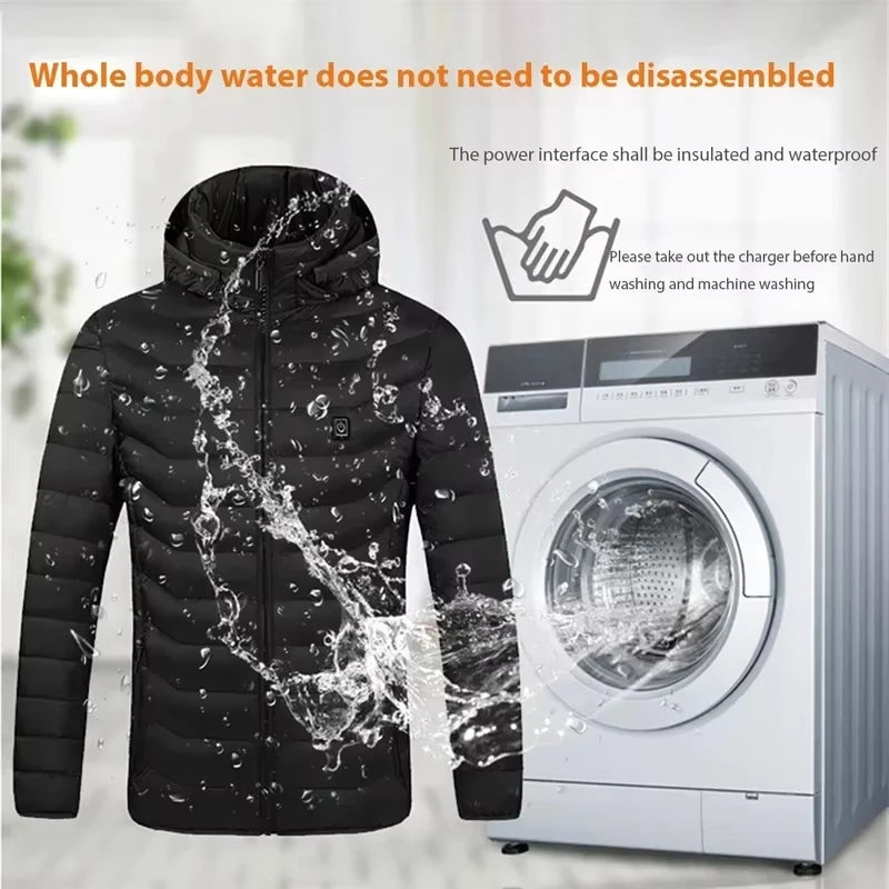 Heated Jacket 21 Areas /2 Areas Winter Men's Women's Skiing Jacket USB Electric Heating Jacket Heated Vest Moto Thermal Clothes
