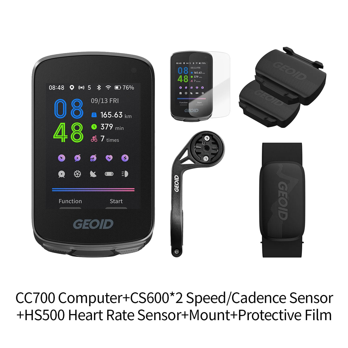 GEOID CC700 GPS Bike Computer 2.8-inch Color Screen Route Navigation Bicycle Speedometer WIFI Waterproof Cycling Odometer