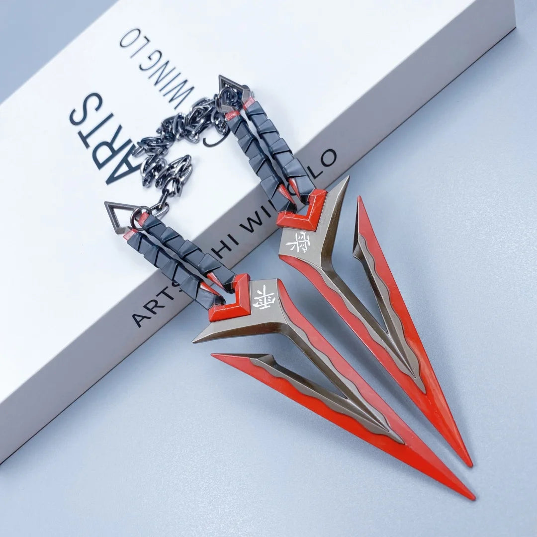 6/8.6inch Valorant Ninja Star Metal Small Sword Anime Cosplay Prop Ninja Kunai Japanese Safe Unsharpened Display Collection Gift