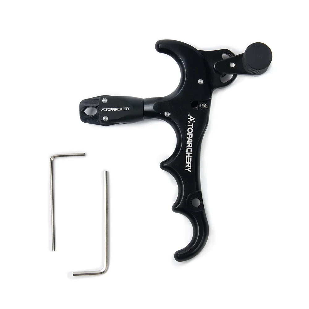 1pc Archery Compound Bow Release Aluminum Alloy Thumb Trigger 360 Degree Rotation Shooting Accessories