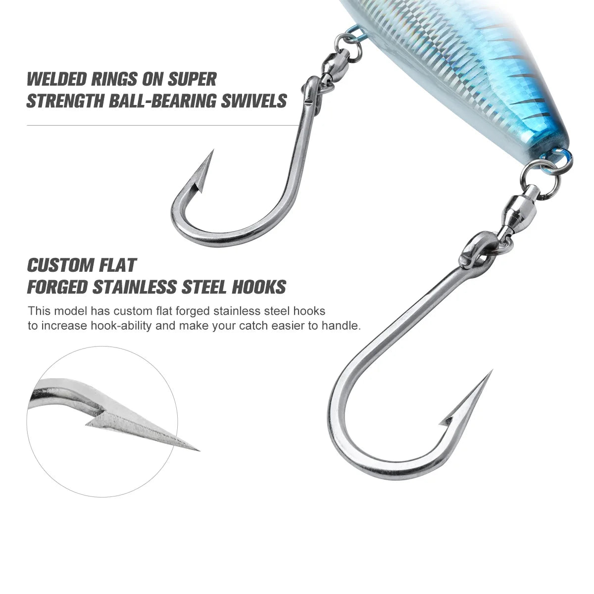 NOEBY-Sinking VIB Fishing Lure, Artificial Hard Baits for Wahoo Tuna, Big Game Fishing, Mega Trap, 170mm, 213g 210mm 347g