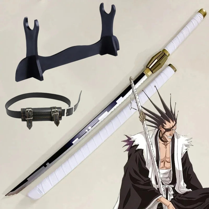 40inch Anime Bleach Katana Wooden Ninja Knife Aizen Ichigo Cosplay Sword Real Size Japanese Katana Original Samurai Sabre Gift