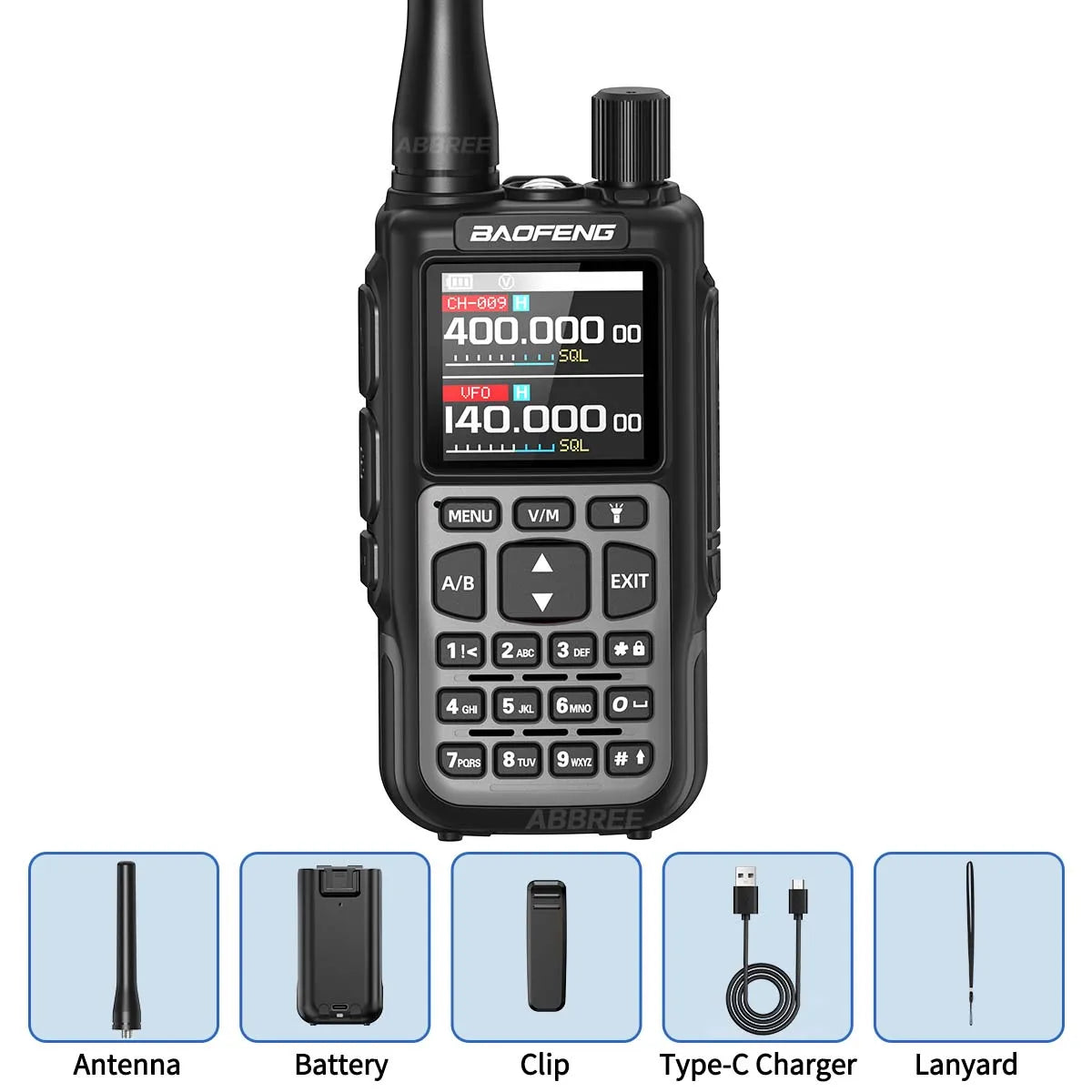 BAOFENG MINI 5 Walkie Talkie 2200mAh Battery APP Bluetooth Programming Long Range Dual PTT Newly Upgraded UV-5R MINI Ham Radio